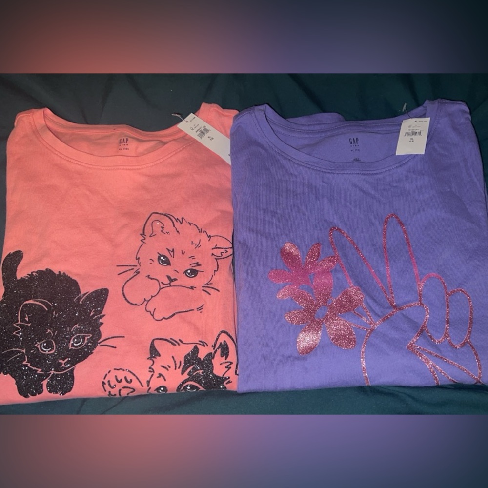 Kids GAP two long sleeve tops size XL 12